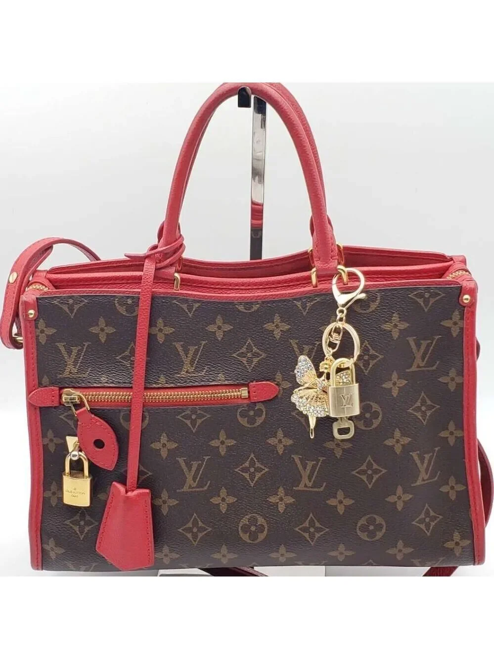 Authentic LV Gold Padlock & Key 🔑 Unbranded Fairy Bag Charm / Keychain Combo
